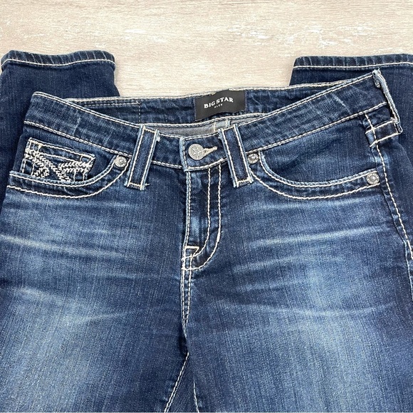 Big Star Alex Blue Denim Skinny Jeans with Contrast Threading Size 26 - Picture 6 of 10
